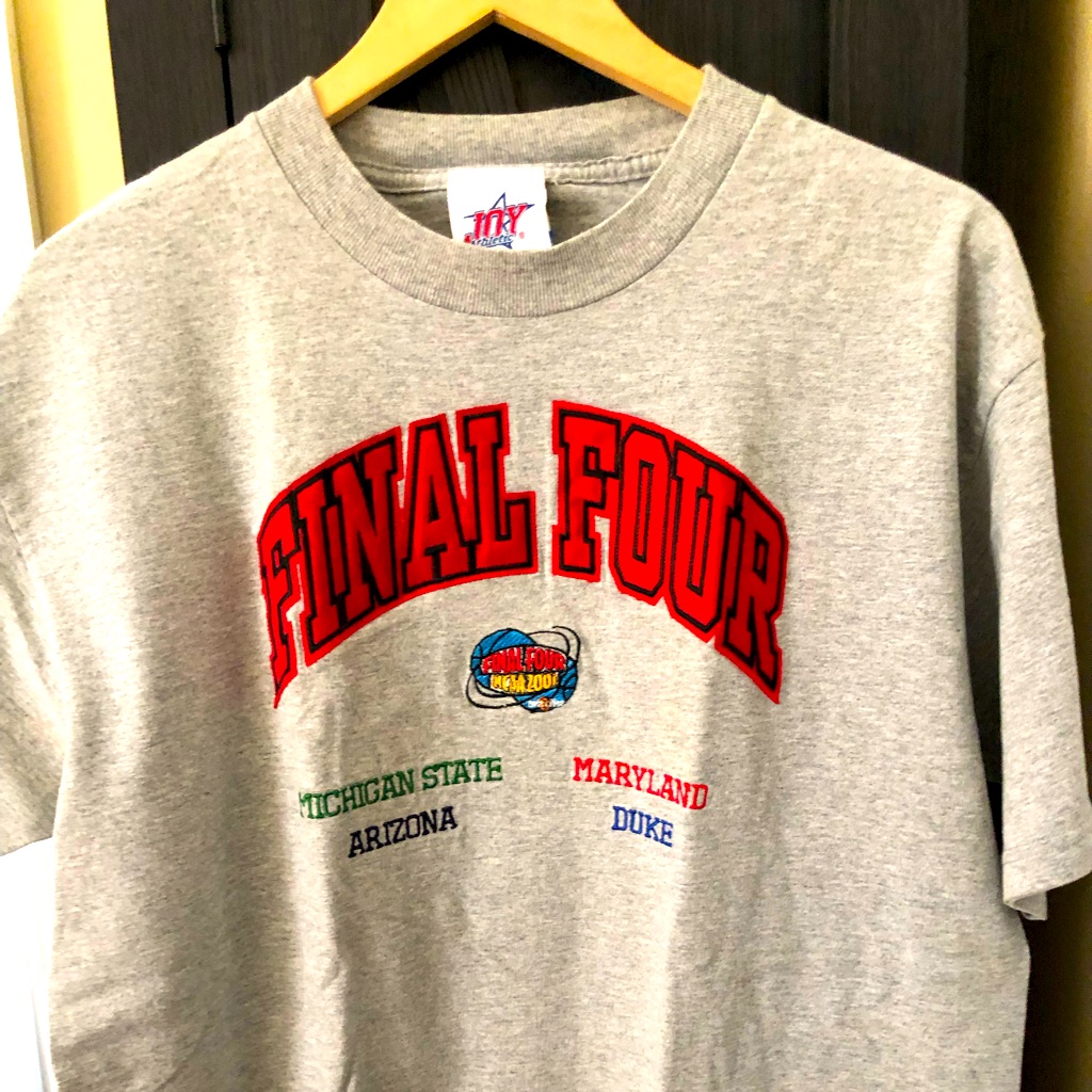 Vintage! Rare 2001 Final Four T-Shirt! Embroidered! The Year Duke Beat Arizona!